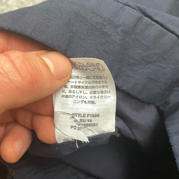 J.Crew Rory  Wide Leg Cullote Crop Pants Womens 10 Navy Blue Gaucho Cotton 31x19 - Picture 9 of 10